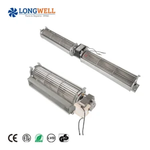 LONGWELL 60mm AC Tangential Fan Low Noise High Temperature Operation for Electric Fireplace Trench Heater Underfloor Heating