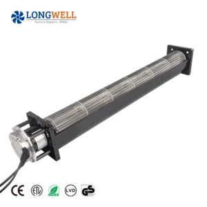 LONGWELL 80MM Cross Flow Fan EC External Rotor Motor 0-10V/ PWM Speed Control Aluminum Alloy 1500RPM Tangential Fans Supplier