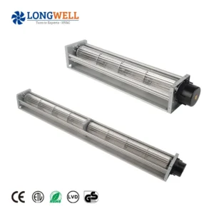 LONGWELL Cross Flow Fan Supplier 45mm 50mm 12V 24V 48V 3 Phase BLDC Motor Tangential Fans for Convection Heater Air Curtain
