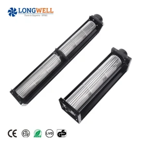 LONGWELL Customized 12V 24V 30mm 43mm 60mm DC Silent Cross Flow Fan Small Tangential Fans CE UL Certified for Air Curtain HVAC