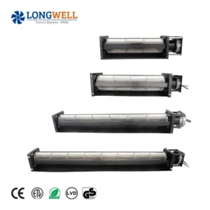 LONGWELL EC Cross Flow Fan Tangential Blower 80MM-150MM 230V 0-10V PWM Speed Control for HVAC Air Curtain OEM Manufacturer