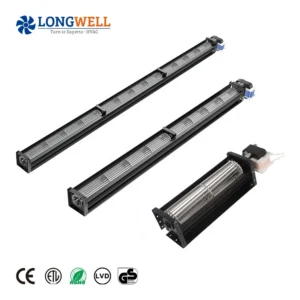 LONGWELL Mini Cross Flow Tangential Fan AC 115V 230V 50mm Aluminum Blade CE UL Certified for Fan Coil Air Curtain HVAC OEM