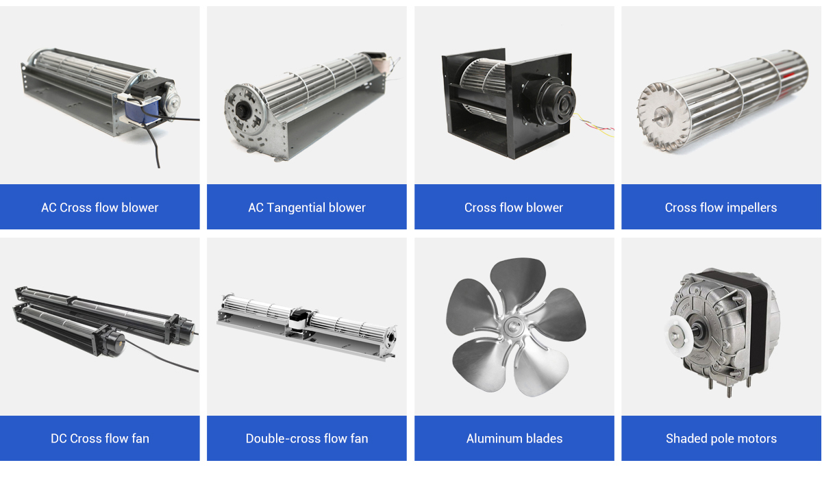High Quality AC Cross Flow Fans Tangential Blowers for heating equipments , Air curtains !!